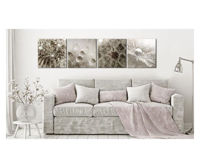 Комплект от 4 картини Grey Dandelion 40x40