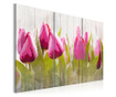 Set 3 slik Spring bouquet of tulips 120x80