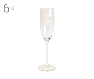 Комплект 6 чаши за шампанско Clair 0.19