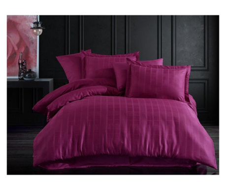 Set posteljina King Satin Supreme Ekose Purple
