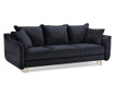 Basso Dark Blue Kihúzható háromszemélyes kanapé