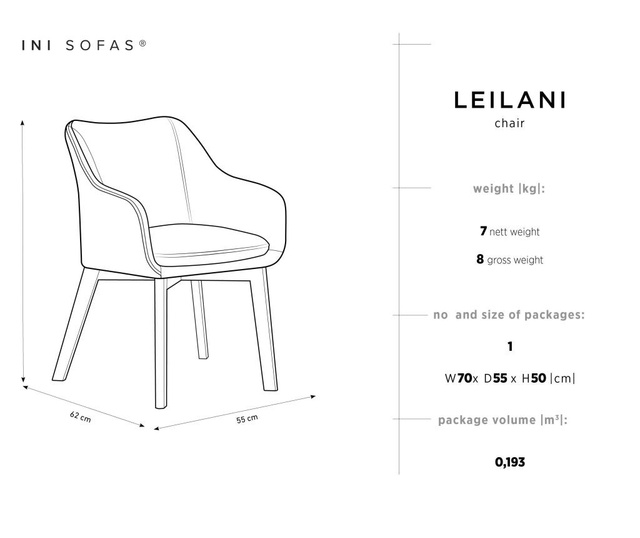 Židle Leilani Blue