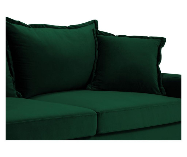 Canapea extensibila 3 locuri Cosmopolitan Design, Brussels Bottle Green, verde, 186x98x88 cm