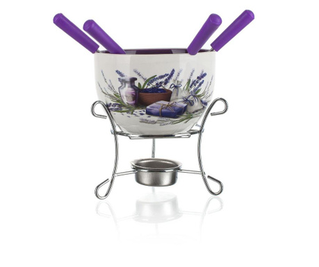 Sześcioczęściowy zestaw do fondue Lavender