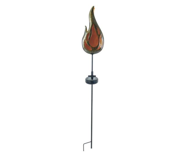 Lampa solara cu LED Näve, Flamme, metal, LED not changeable, 13x7x84 cm
