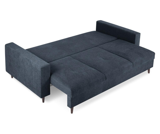 Tempo Dark Blue Kihúzható háromszemélyes kanapé