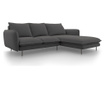 Desna kutna sofa petosjed Vienna Dark Grey