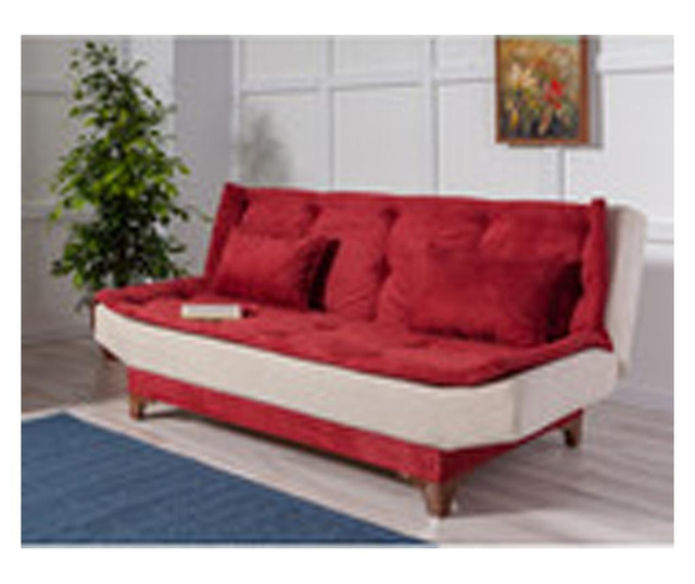 Claret Red Cream Kihúzható háromszemélyes kanapé