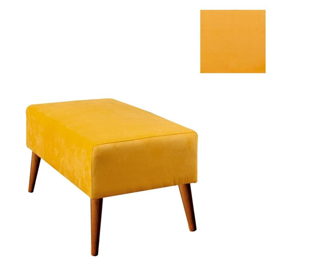 Bancheta Unique Design, Libre Yellow, galben, 90x50x45 cm