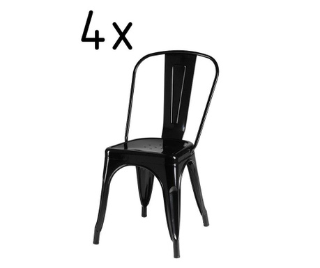 Sada 4 židlí Koro Black