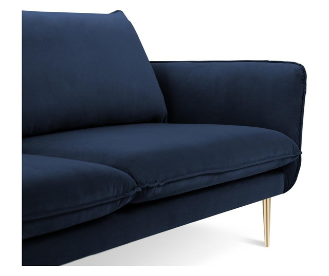 Canapea 2 locuri Cosmopolitan Design, Florence Royal Blue, albastru royal, 160x92x95 cm