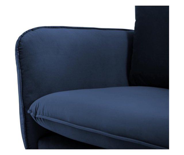 Canapea 2 locuri Cosmopolitan Design, Florence Royal Blue, albastru royal, 160x92x95 cm