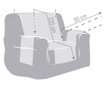 Navlaka za fotelju Chenille Salva Cream 55x95x220 cm