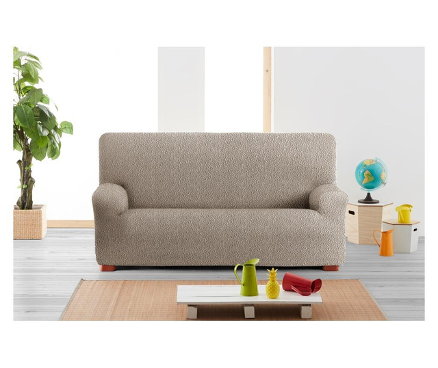 Premium Taupe Állítható kétszemélyes kanapé huzat 140x45x50 cm