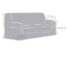Husa ajustabila pentru canapea cu 2 locuri Eysa, Chenille Ties Beige, poliester, bumbac, 180x45x50 cm, bej