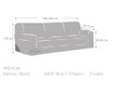 Husa ajustabila pentru canapea cu 3 locuri Eysa, Premium Beige, poliester, bumbac, 180x45x50 cm, bej
