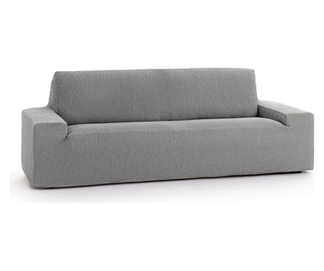 RESIGILAT Husa ajustabila pentru canapea cu 3 locuri Eysa, Premium Grey, poliester, bumbac, gri
