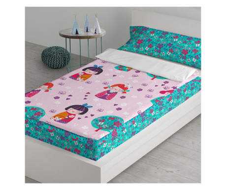 Komplet posteljina i 1 jastučnice Cherry Blossom