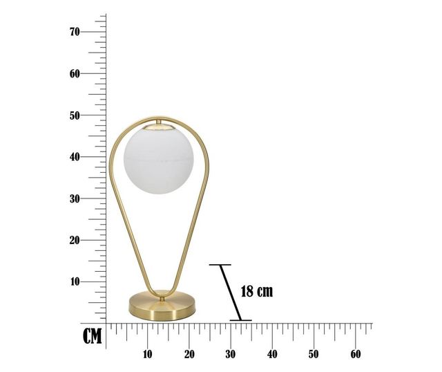 Stolna lampa Glamy Drop cm 25x18x50