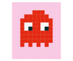 Zidni ukras Emoji Pixels Pink/Red