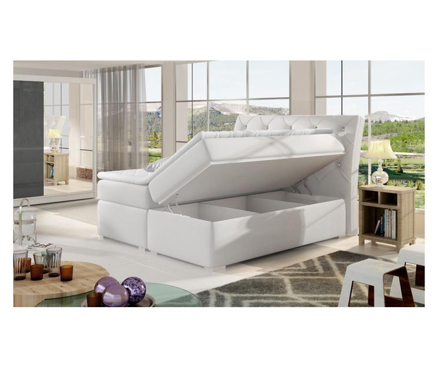 Boxspring krevet s prostorom za odlaganje Balvin Beige 180x200 cm