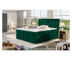Boxspring postelja s prostorom za shranjevanje Balvin Dark Green 140x200 cm
