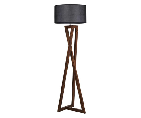Lampadar Luin, corp din metal, max. 60 W, negru/maro alun