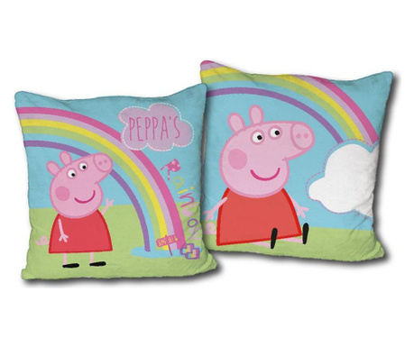 Perna decorativa Peppa Pig, Peppa Pig, poliester, 40x40 cm, multicolor