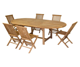 Set - raztegljiva miza in 6 stolov Marta