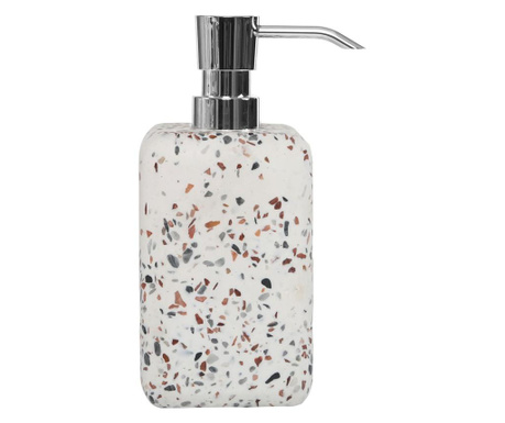 Dispenser sapun lichid Irya, Mozaik White, polirasina, 280 ml, alb