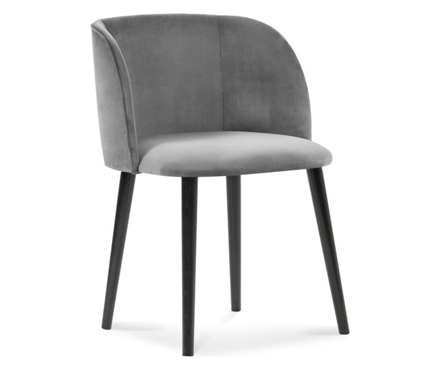 Set 4 stolice od baršuna Aurora Grey