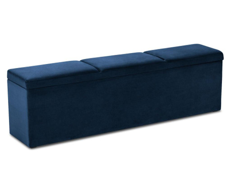 Декоративна пейка с място за съхранение Enrico Royal Blue 200 cm