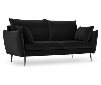 Canapea cu 2 locuri Milo Casa, Elio Black, negru, 158x100x97 cm