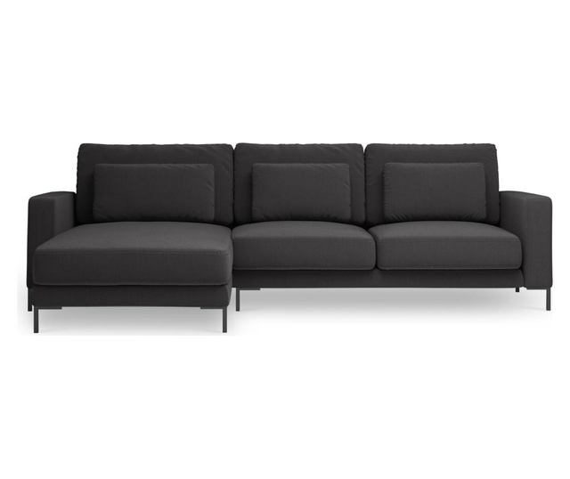 Lijeva kutna sofa Seine Dark Grey