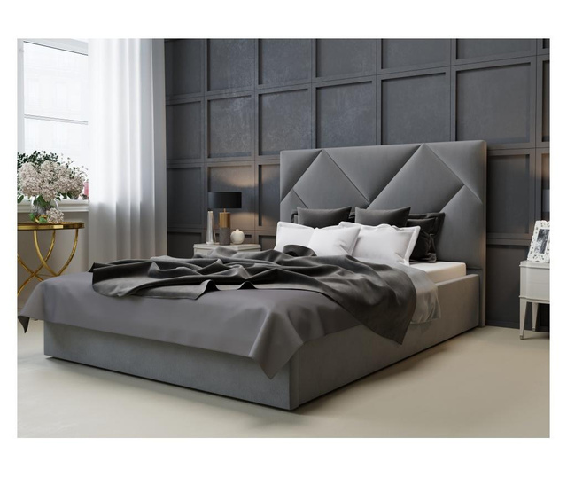 Uzglavlje kreveta Haussmann Velvet Grey 120x180 cm