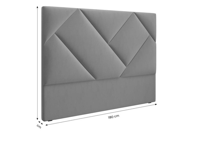 Uzglavlje kreveta Haussmann Velvet Grey 120x180 cm