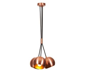 Φωτιστικό οροφής Sivani Three Copper Gold Round