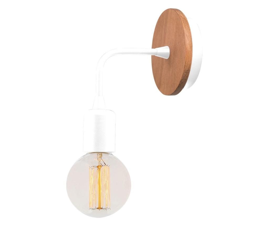 Aplica de perete Noor, Dartini One White, metal, max. 100 W, E27, alb, 13x10x10 cm