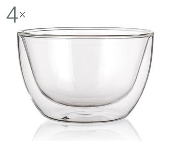 Set 4 boluri cu perete dublu Doblo