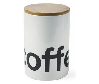 Staklenka za kavu s poklopcem Bamboo White