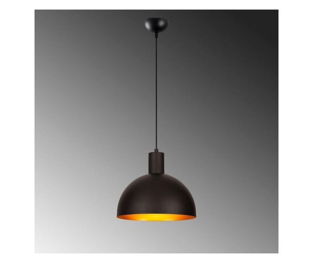 Stropna svjetiljka Sivani One Black Gold Round