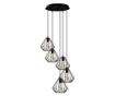 Stropna svjetiljka Diamond Five Black Round
