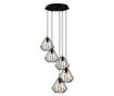 Stropna svjetiljka Diamond Five Black Round