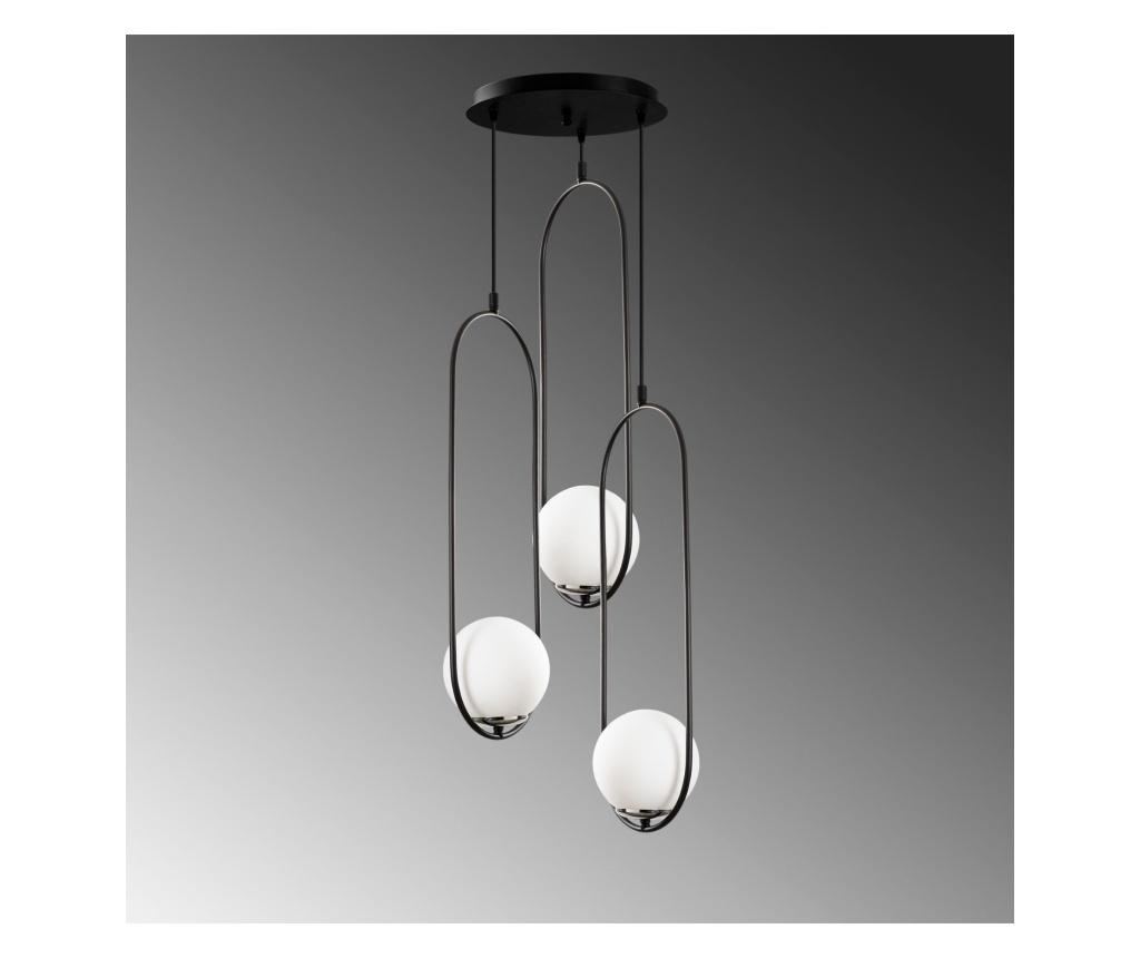 Závěsná lampa Mudoni Three Black Round - 3