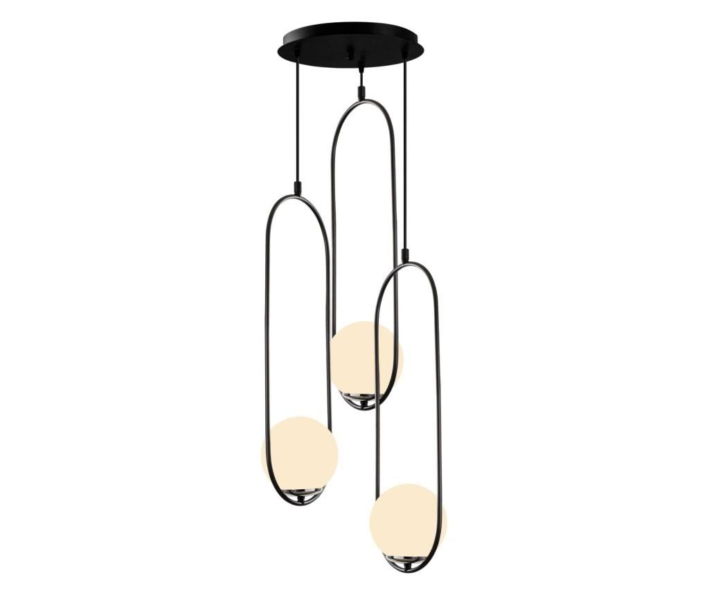 Závěsná lampa Mudoni Three Black Round - 2