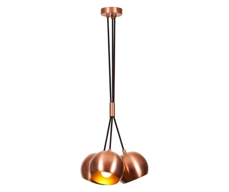 Stropna svjetiljka Sivani Three Copper Gold Round