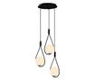 Lustra Nitid, Mudoni Three Black Round, metal, max. 100 W, E27, negru, 46x46x136 cm