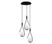 Lustra Nitid, Mudoni Three Black Round, metal, max. 100 W, E27, negru, 46x46x136 cm