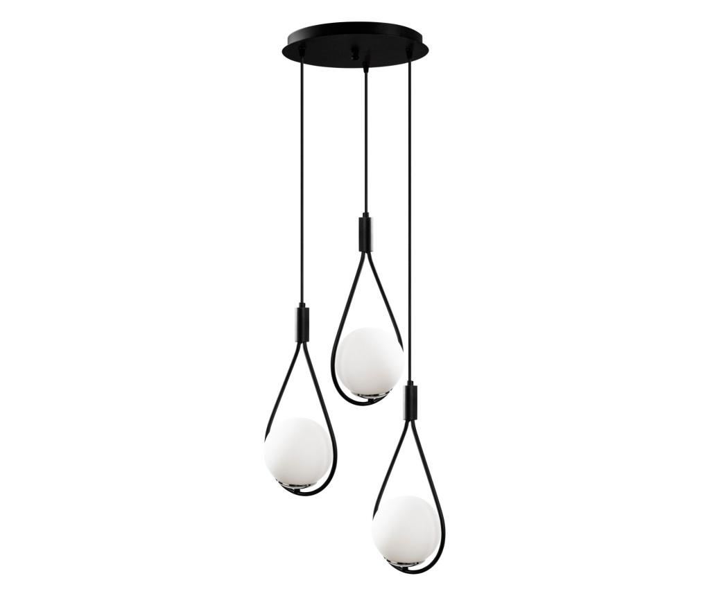 Závěsná lampa Mudoni Three Black Round - 2