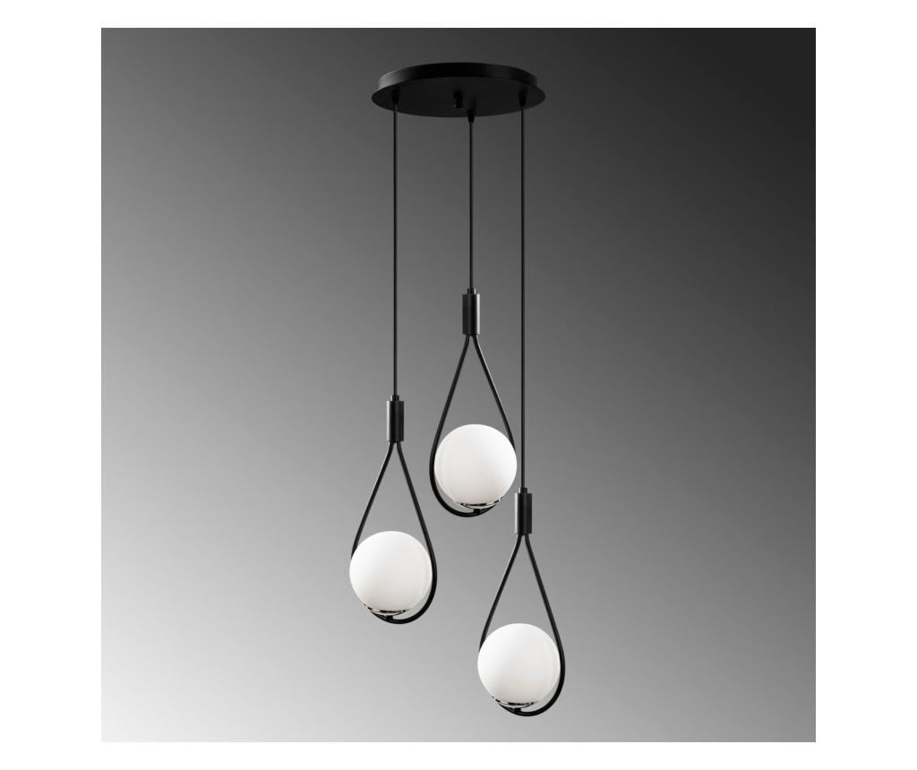 Závěsná lampa Mudoni Three Black Round - 3
